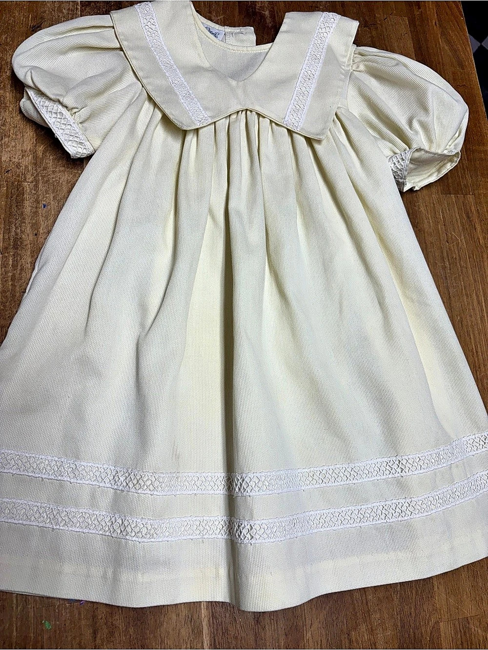Rare Editions 6yr old butter yellow Dress Like New